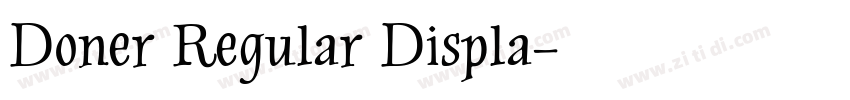 Doner Regular Displa字体转换